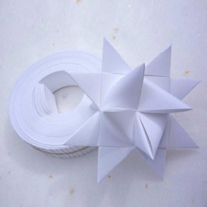ODETOJOY White Quilling Paper Strips 5mm 120pcs 54cm for Craft DIY Art - Image 2