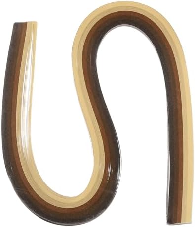 PATIKIL 120pcs Rainbow Quilling Strips Paper 3/16"(5mm) 21" Origami Paper Quilling Strip for Art DIY Hand Craft Christmas, Gradient Brown by PATIKIL