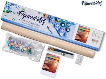 Figured'Art Paint by Numbers Kit for Adults Sea Foam 16"x20" - Craft Art Painting DIY Kit Rolled Canvas Without Frame - Image 5