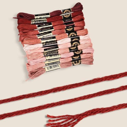 12 Skeins 6 Strands Red Brown Embroidery Thread for Hand Sewing - Image 5