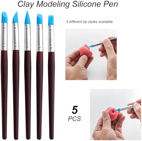 27 PCS Clay Tools Kit | Practical Polymer Clay Sculpting Set for Adults | Ideal for Air Dry Clay Pottery Craft, Dotting, Carving, Drawing, Molding, Modeling, Shaping, Baking - Image 3