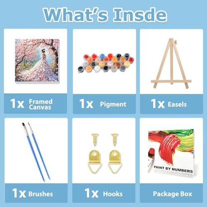 Woman Paint by Numbers Kit for Adults Beginner, Paint by Numbers 10x10 Inch - Image 5