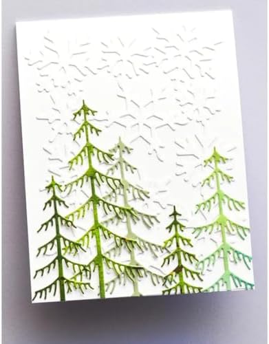 Scrapbooking Die-Cuts, Christmas Metal Cutting Dies for Card Making, Paper Craft Punch Template, Background Embossing Stencils, DIY Album Décor (3 Pcs Christmas Trees-10.6x7cm) - Image 3