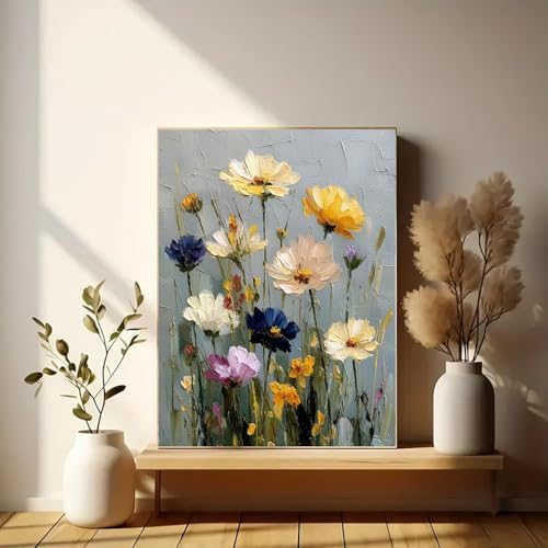 Eiazuiks Stamping Cross Stitch Kit, Daisy Counting Cross Stitch Kit for Adult Beginners, Full Line DIY Stitching Kit for Home Decor Cross Stitch Patterns 12x16 inches - Image 3