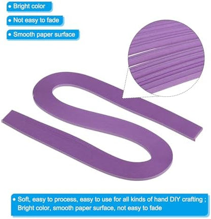 PATIKIL 240pcs Quilling Strips Paper 1/8"(3mm) 21"(54cm) Origami Paper Quilling Strip for Art DIY Hand Craft Christmas, Violet Purple - Image 3