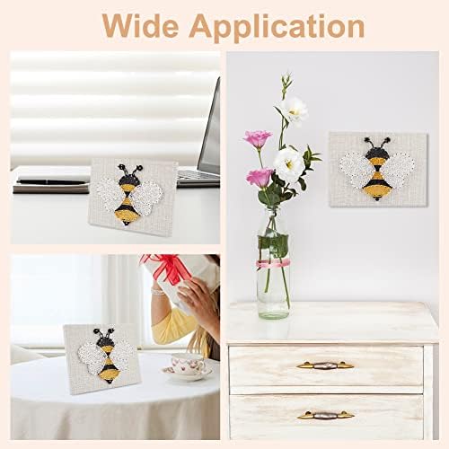 WEBEEDY 3D String Art Kit for Adults Beginners, DIY Bee String Craft Kit, Include All Necessary Accessories and Frame, Christmas Mother's Day Home Wall Decorations Unique Women Gift - Image 7