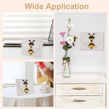 WEBEEDY 3D String Art Kit for Adults Beginners, DIY Bee String Craft Kit, Include All Necessary Accessories and Frame, Christmas Mother's Day Home Wall Decorations Unique Women Gift - Image 7
