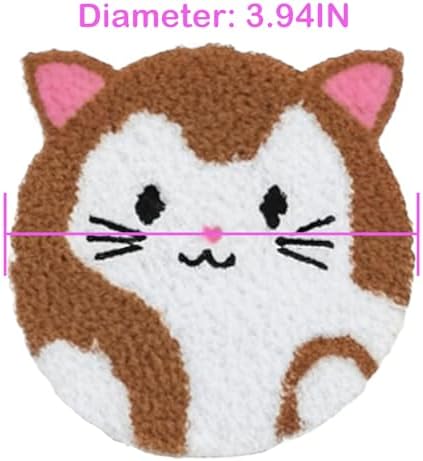 57lilina 6pcs Coaster Punch Needle Kit for Beginners & Adults, Animal Cat - Image 7