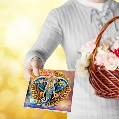FRANDEK 6pcs Beautiful Animal DIY Diamond Art Greeting Cards for Adults - Image 5
