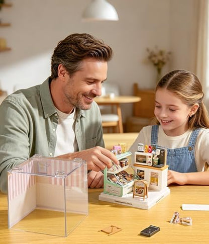 Convenience Store Super Miniature House Kit - DIY Plastic 3D Model Building Set for Teens, Build Your Own Mini Mart with Dustproof Case, Creative Craft Gift for Girls Women - Image 4