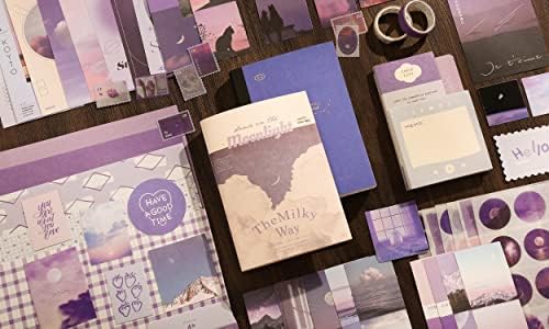 emmoolife 348 Pcs Scrapbooking Supplies Kit, Vintage Aesthetic Scrapbook Kit for Bullet Junk Journal, Stationery, A6 Grid Notebook, DIY Journaling Supplies, Birthday Craft Gift for Teen Girl Women - Image 4