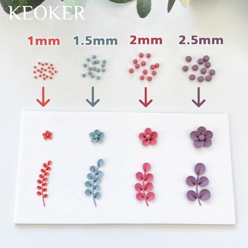 Keoker 4 Sizes Polymer Clay Bead Roller, Polymer Clay Bead Maker, Bead Molds for Clay, Polymer Clay Tool - Image 3