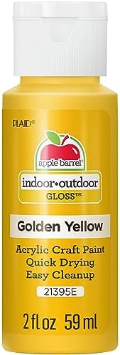 Apple Barrel Gloss Finish Acrylic Paint, 2 oz., Golden Yellow, 2.00 Fl Oz (Pack of 1) by AppleBarrel