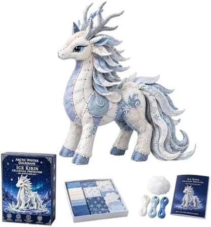 Arctic Winter Guardians DIY Patchwork Kit, Felt Animal Sewing Kit for Beginners, 3D Stuffed Animals Mythical Creature for Adult, Pre-Cut Handmade Craft Kit for Home Decor & Creative Gift (Color4) by Unknown
