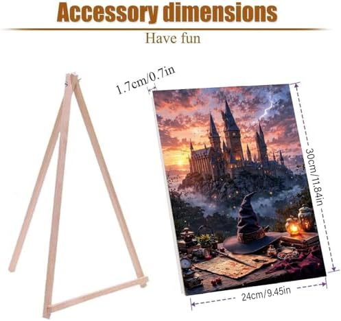 Castle Paint by Numbers Kit for Adults Framed Canvas, with Framed Canvas - Image 3