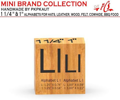 4Pcs Letters Branding Iron for Wood, Leather Branding Stamp (L l) - Image 2