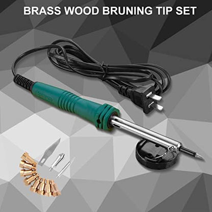 23PCS Burning Pen Tips, Metal Repeatable Stencil Soldering Pen Tip Soldering Iron Kit Stippling Tool for Pyrography Working Carving - Image 7