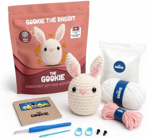 THE GOOKIE Rabbit Crochet Kit for Beginners - All-in-One Amigurumi Kit by TheGookie