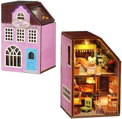 DIY Miniature Dollhouse Kit, Creative Wooden Doll House Craft Model with LED and Furniture for Christmas Birthday Gift (QH006) by TOPBSFARNY