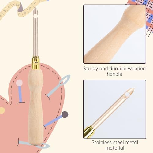 AUGSUN 13 Pcs Punch Needle Kit Embroidery Tool Set for Beginners Adults - Image 3