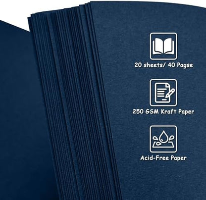 Scrapbook Album 8x8 Inch - 40 Pages Hardcover Kraft Paper Photo Album, Memory Book for Wedding, Anniversary, Family, Christmas, Baby Shower, Ideal for Preserving Precious Moments - Image 5