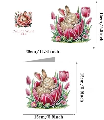 LSQFS 6Pcs Diamond Painting Greeting Cards, 5.9x11.81inch - Image 2