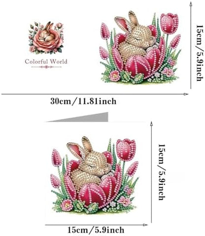 LSQFS 6Pcs Diamond Painting Greeting Cards, 5.9x11.81inch - Image 2