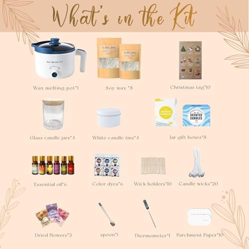 DIY Scented Candle Making Kit for Adults with Glass Jars - Image 2