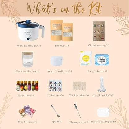 DIY Scented Candle Making Kit for Adults with Glass Jars - Image 2