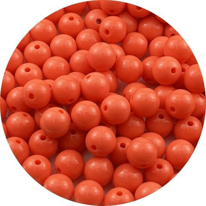 100pcs Acrylic Round Beads for Crafts 12mm Resin Candy Color Spacer Beads with Hole for Jewelry Making Sewing Crafts Decoration Necklaces Bracelets Earrings Supplies(Orange) by Unknown