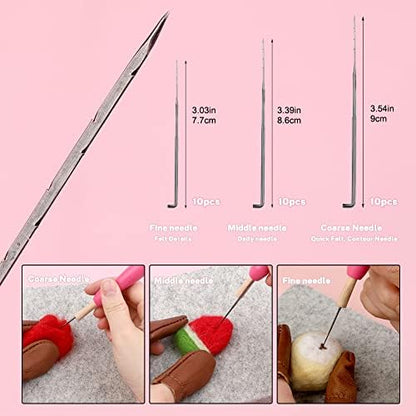 Mayboos Needle Felting Kit, Needle Felting Pad 6"x6" Felting Tools - Image 4