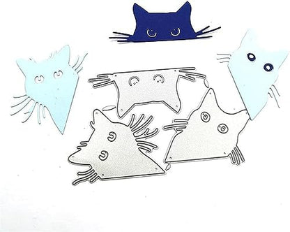 Scrapbooking Die-Cuts, Christmas Metal Cutting Dies for Card Making, Paper Craft Punch Template, Background Embossing Stencils, DIY Album Décor (3 Pcs Cat-10.9x6.4cm) - Image 3