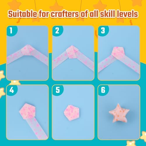 Luminous Star Paper Strips , 210 Sheets Star Origami Paper of The 12 zodiac signs, Lucky Origami Kit DIY Paper Art Great Gift for Kids - Image 5