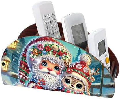 Christmas Diamond Painting kits Organizer Box, Diamond art DIY Santa Claus Special Shape Diamond Partial Mosaic Handmade Making Kit Organizer Box, Home Dining Living Room TableTop Art Decoration by MVVMTOP