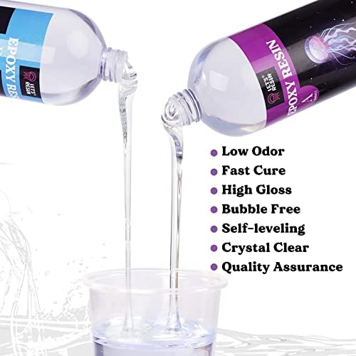 LET'S RESIN Resin Mold Kit Bundle with 0.5 Gallon Crystal Clear Epoxy Resin, Bubbles Free Resin for Resin Art - Image 3