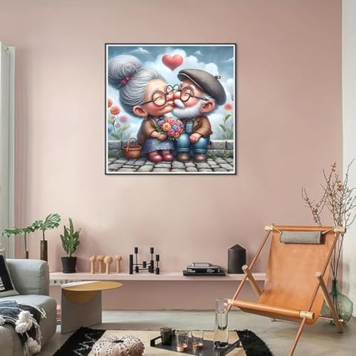 Grandparents Stamped Cross Stitch Kits for Beginners Adults, Dimensions Needlepoint Art Crafts,Counted Cross Stitch Kits Embroidery Kits for Beginners Adults for Home Decor 13.8X13.8inch - Image 4