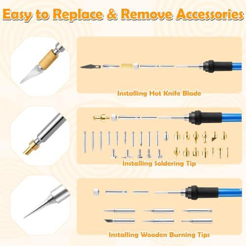 FeuuWamme Wood Burning Tool Kit - 121Pcs DIY Craft Gift Set for Beginner - Image 3