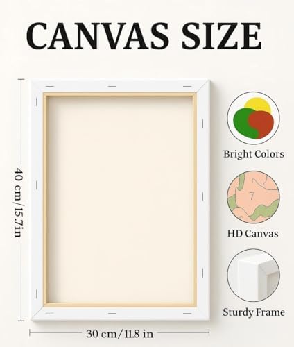 Sceorixa Cow Paint By Numbers Kit for Adults - DIY Floral Cow and Calf Painting On Canvas, Acrylic Paint Set, Suitable for Beginners, Art for Home Decoration Or Gifts(12X16IN Framed) - Image 2