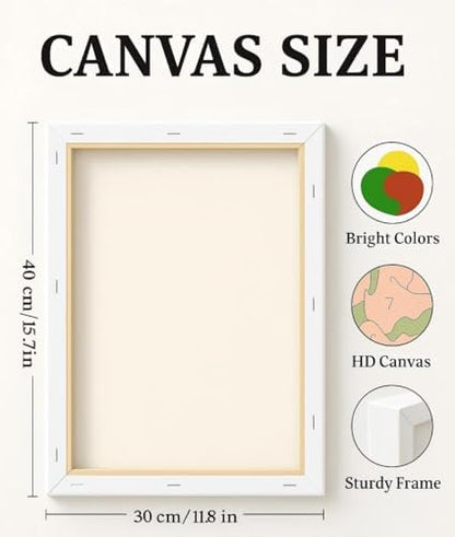 Floral Paint By Numbers Kit For Adults - Diy Red Tulip And Berries Painting On Canvas, Acrylic Paint Set, Suitable For Beginners, Wall Art Decor Art For Home Decoration Or Gifts(12X16IN framed) - Image 2