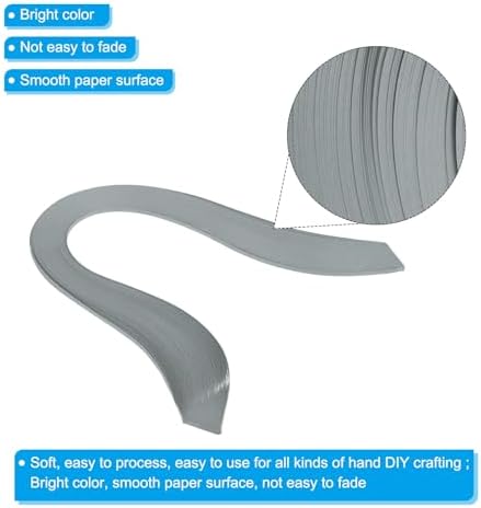 PATIKIL 240pcs Quilling Strips Paper, 3mm x 39cm Origami Paper Quilling Kits for Adults Beginner Art DIY Craft Christmas, Grey - Image 3