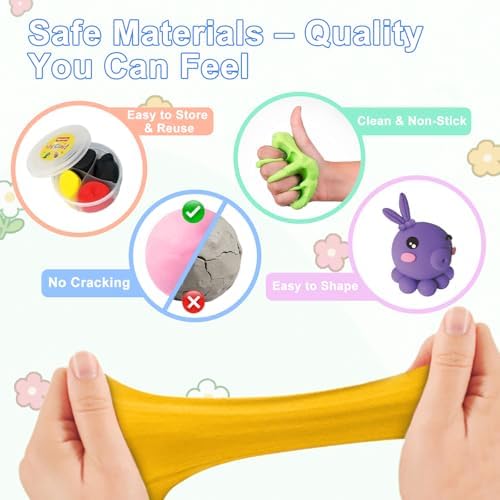 Air Dry Clay Kit for Kids: 12 Animals Clay with Sculpting Tools & Tutorials - Image 4