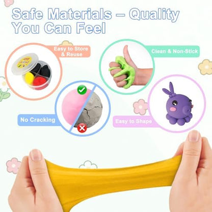 Air Dry Clay Kit for Kids: 12 Animals Clay with Sculpting Tools & Tutorials - Image 4