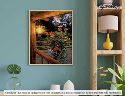 Figured'Art Paint by Numbers Kit for Adults Lantern Under The Porch 16"x20" - Craft Art Painting DIY Kit Rolled Canvas Without Frame - Image 4