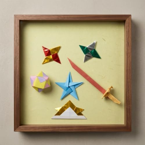 Japanese Origami Paper Includes Metallic Foil Type, 48 Colors (96 Sheets) - Image 4