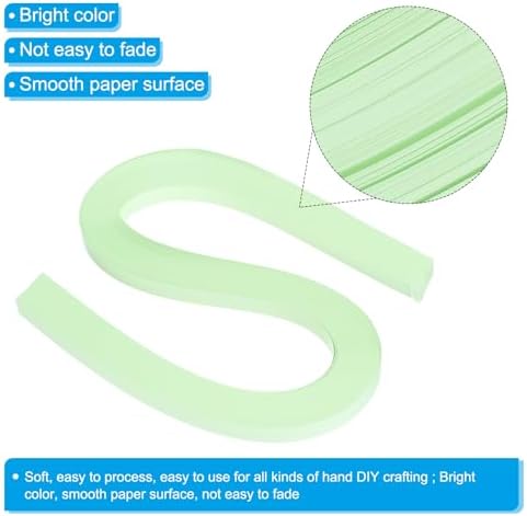 PATIKIL 120pcs Quilling Strips Paper 3/8"(10mm) 21"(54cm) Origami Paper Quilling Strip for Art DIY Hand Craft Christmas, Light Green - Image 3