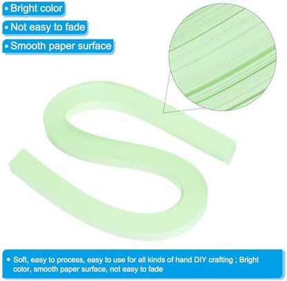 PATIKIL 120pcs Quilling Strips Paper 3/8"(10mm) 21"(54cm) Origami Paper Quilling Strip for Art DIY Hand Craft Christmas, Light Green - Image 3