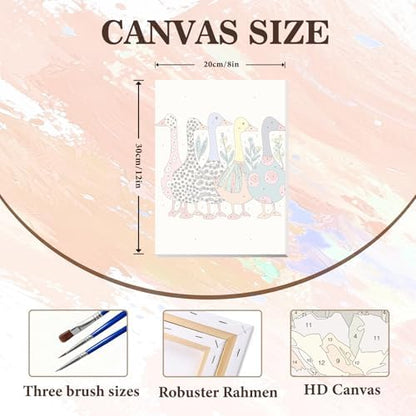 Duck Paint by Numbers Kit for Adults Beginner & Kids with Frame 8x12inch - Image 5