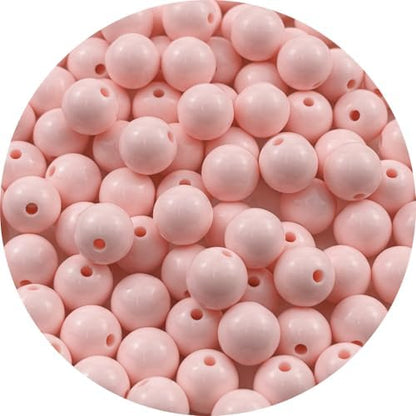 100pcs Acrylic Round Beads for Crafts 12mm Resin Candy Color Spacer Beads with Hole for Jewelry Making Sewing Crafts Decoration Necklaces Bracelets Earrings Supplies(Light Pink) by Unknown
