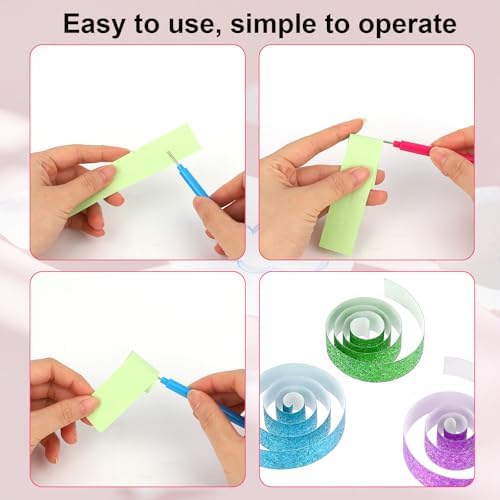 4pcs Paper Quilling Tools, Slotted Curling Pens Paper Flower Rolling Tools for DIY Quilled Creations Card Making Art Crafts Handmade Scrapbooking Supplies (4 Colors) - Image 5