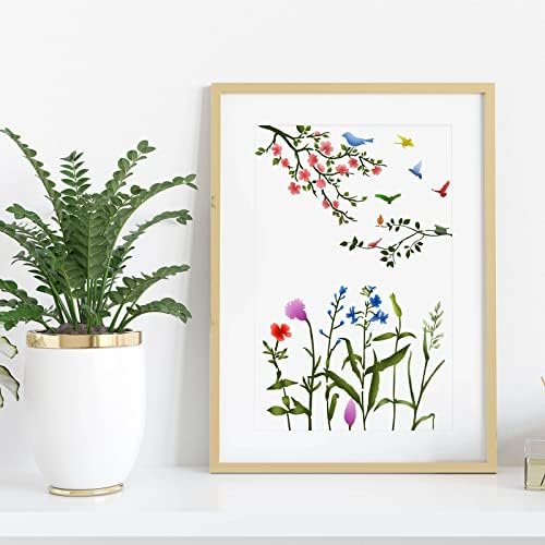 Marspark 20 Pcs Wildflower Stencils, Rectangular Style, 6 x 4.7 Inch - Image 6